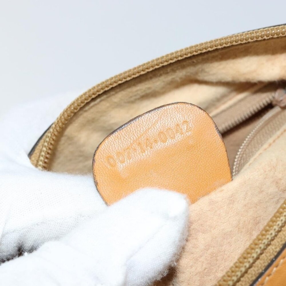 Authentic GUCCI Micro GG Supreme Shoulder Bag PVC Beige Gold - Picture 4 of 16